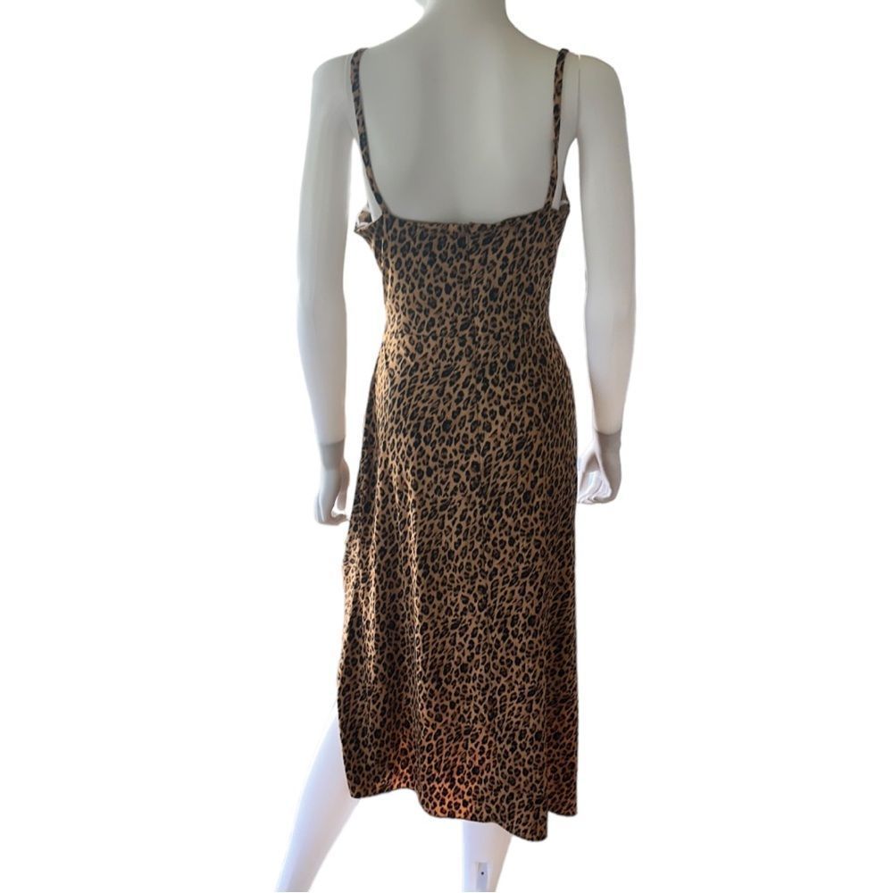 Cachet woman’s brown black cheetah sleeveless padded bra dress Sz 8 - Picture 3 of 5